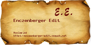Enczenberger Edit névjegykártya