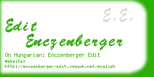 edit enczenberger business card